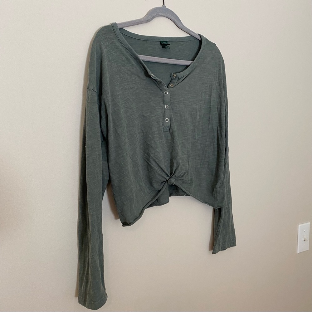 Wild Fable tie crop long sleeve